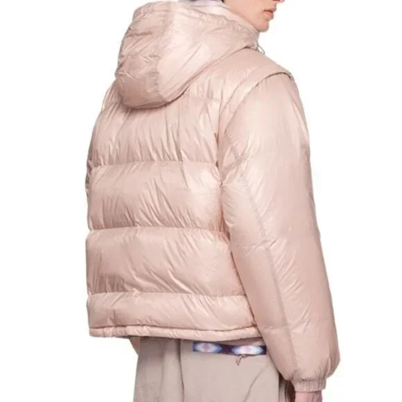 Madhhappy × Columbia Mauve Vapor Down Puffer Jacket 800 Fill M Convertible NWT - Picture 4 of 15